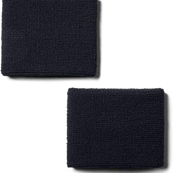 Under Armour Men's 3-inch Performance Wristband 2-Pack - Black - Picture 2 of 4